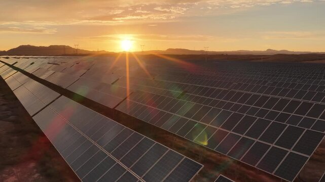 Aerial view of photovoltaic power generation in Northwest China
