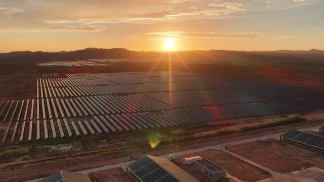 Aerial view of photovoltaic power generation in Northwest China
