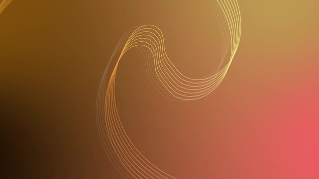 Abstract flowing lines creating a modern wave pattern with elegant motion and copy space background animation