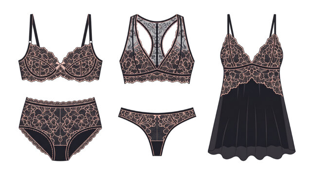 lace lingerie and nightwear collection