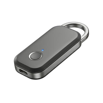 Smart Keychain Bluetooth Tracker Isolated in Transparent Background"