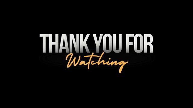 Minimal Black and White Closing Screen Animation

Minimal black and white closing screen animation featuring modern typography and a thank you message. Suitable for online video productio