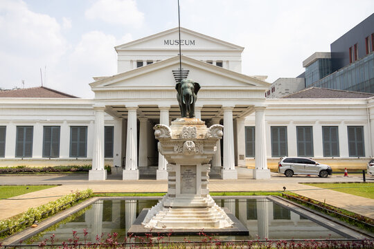 The facade of the National Museum of Indonesia in Jakarta