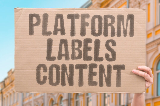 "Platform Labels Content" Support efforts to add contextual notes to posts. LABELING. CONTEXT. MODERATION. TRANSPARENCY. TRUST.
