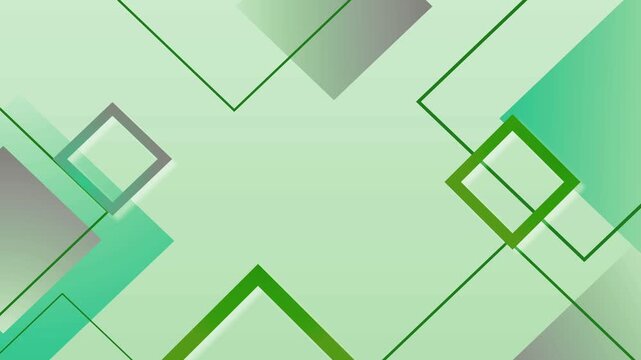 Abstract geometric background with overlapping squares and diagonal lines animation