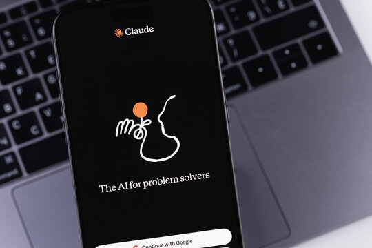Claude logo mobile app on a screen iPhone smartphone. Claude is a family of large language models developed by Anthropic. Batumi, Georgia - June 17, 2026