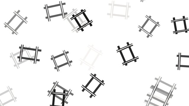 Abstract monochrome background with scattered geometric frame grid pattern