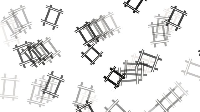 Abstract monochrome background with scattered geometric frame grid pattern