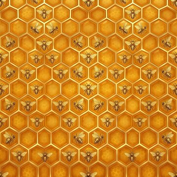 Vector illustration of a honeycomb background
