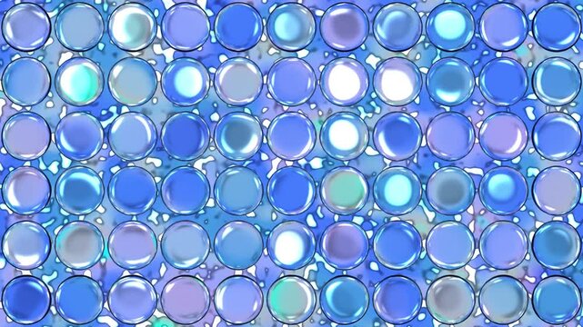 Looping Aqua Fluid Movement Under Glass Spheres