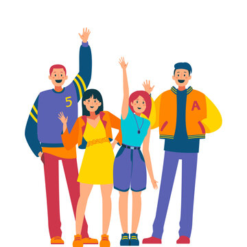 Diverse Youth Group Standing Together