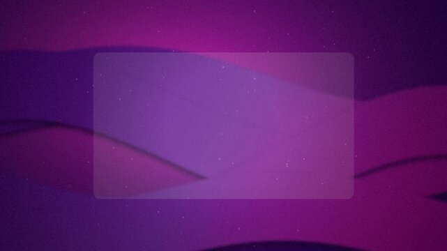 A frosted glass rectangle overlays flowing ribbon shapes in a seamless loop