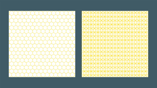 Yellow Geometric Circular Intersecting Seamless Pattern Vector