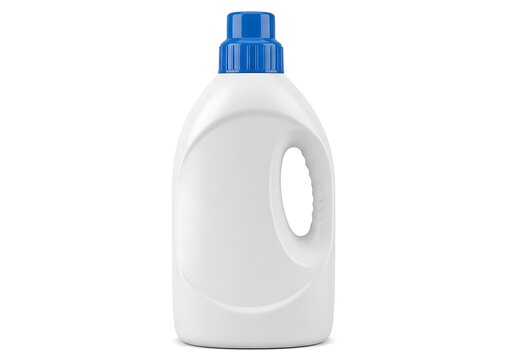Empty detergent bottle with blue cap