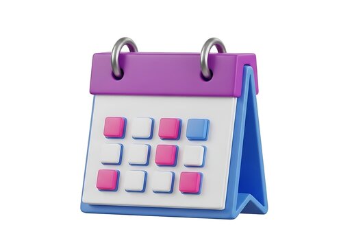 Modern calendar page with date markers