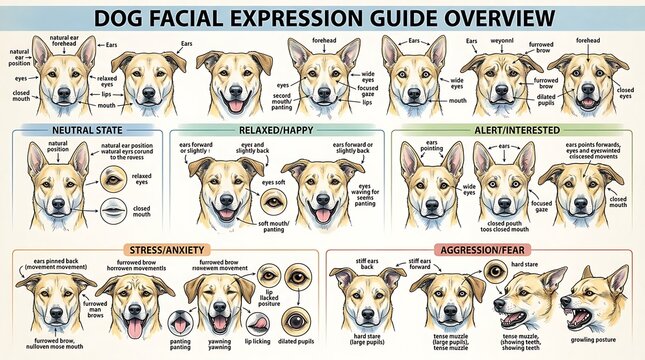 Dog facial expression guide for understanding canine behavior