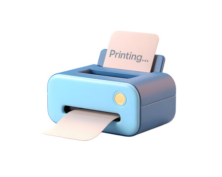 Blue printer with paper tray open