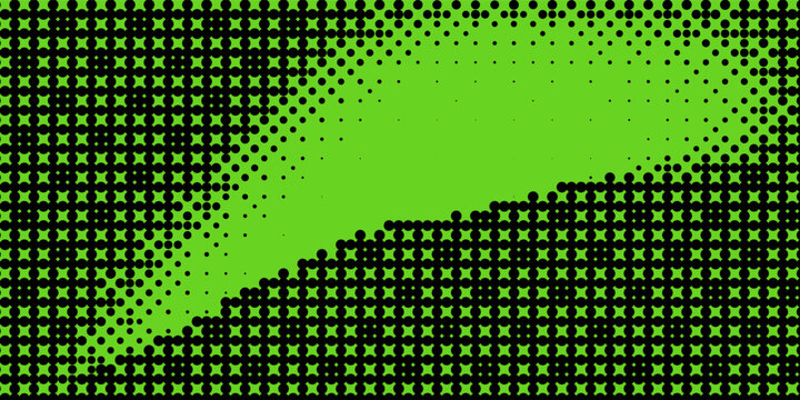 Green bitmap effect background. Gradient green pixel pattern. Retro 8bit art. Glitch dither design for retro arcade or digital wallpaper. Vector ilustration