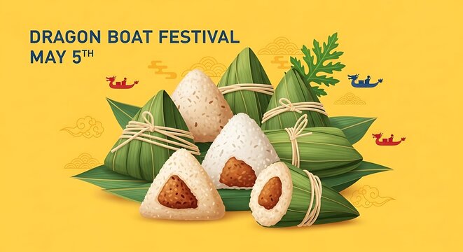 Dragon Boat Festival with Zongzi and Wine.