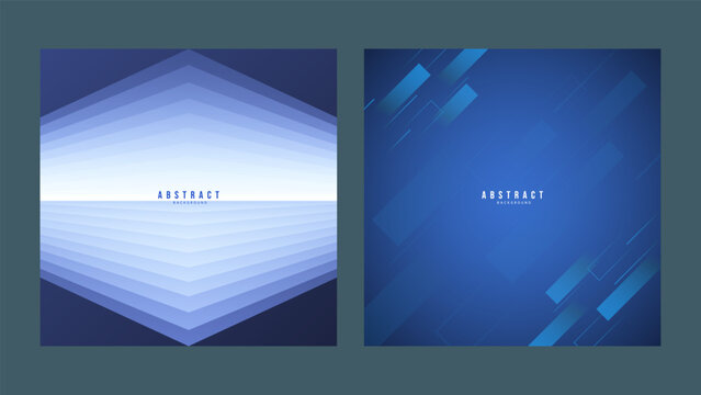 Modern Blue Abstract Background with Diagonal Rectangles Vector