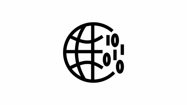 World wide web symbol - artificial intelligence icon.
