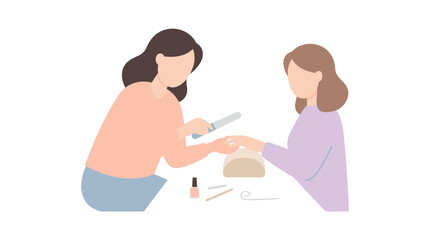 Fototapeta premium Professional Manicure Treatment at Beauty Salon