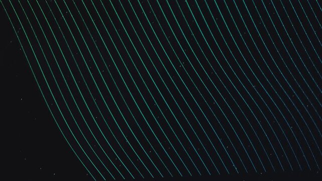 Neon gradient diagonal light rays moving across dark background in high quality digital animation motion footage