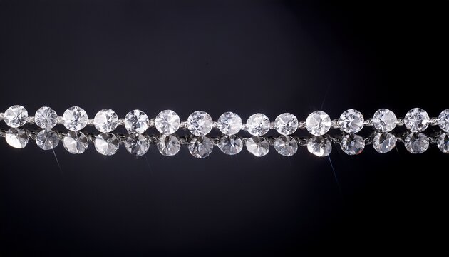 a string of diamonds against black background
