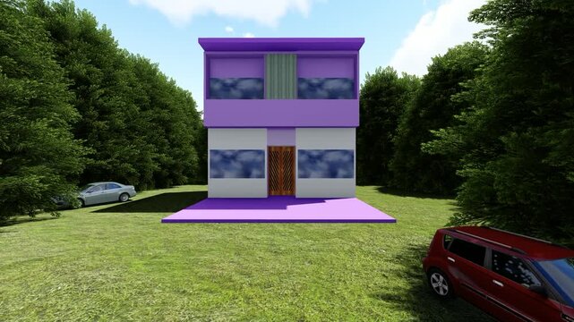 Duplex Building with Car 