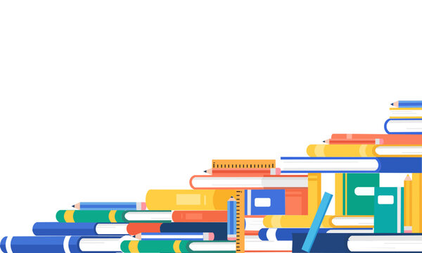 Moderm back to school vector art with copy space for advertisement