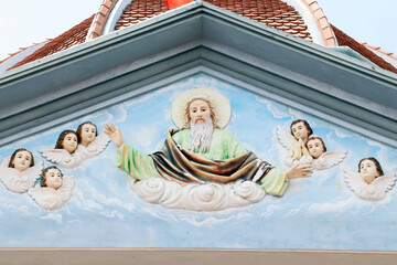 Fototapeta premium God the Father Relief at Phu Nai Basilica