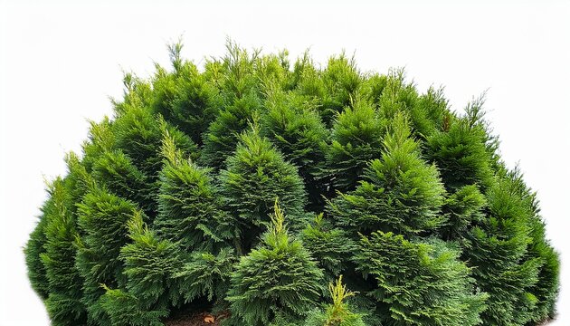 emerald green arborvitae thuja occidentalis smaragd evergreen tree isolated landscaping conifer green foliage pyramidal cedar shrubs for garden privacy screen and nursery decor