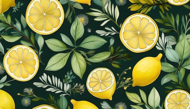lemon and herb pattern