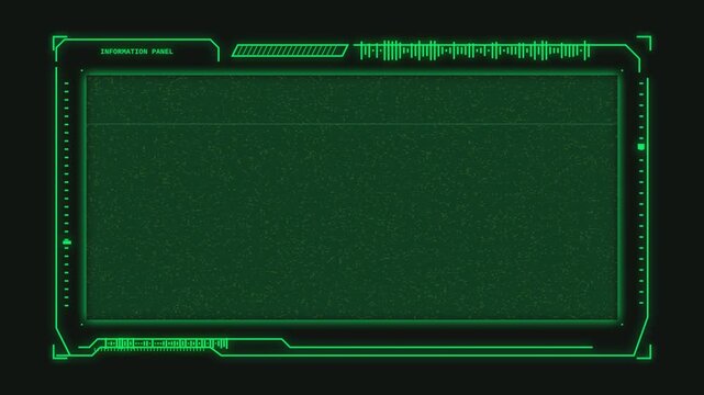 Futuristic Digital HUD Interface displaying data with glowing green elements and subtle motion