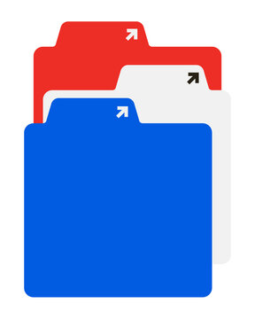 Folder tab window element 12, vector flat graphic illustration for ui and interface design