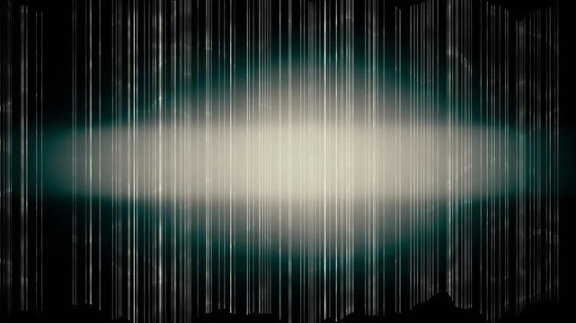 particle mesh wave with glowing abstract folds on a dark background, representing digital networks, science, and data flow.
