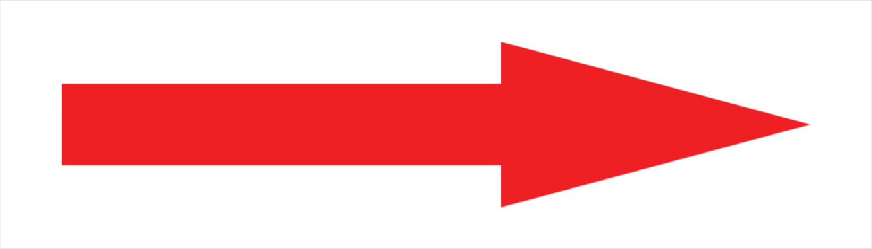 A elegant arrow shape icon pointing to the left side. Bold and clear edge design arrow head in color crimson red. A red arrow icon isolated on white background.
