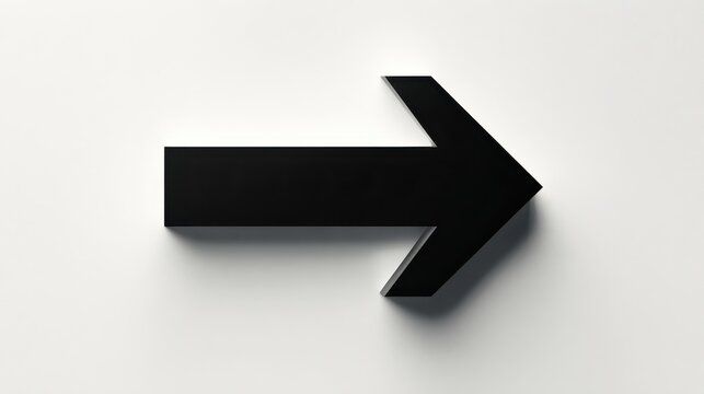 Bold right-pointing arrow icon for navigation and UI design