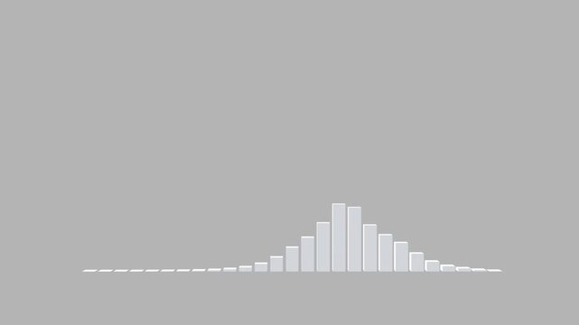 White and black audio visualization effect. White audio waveform spectrum animation, alpha channel, Sound line audio wave visualization voice record animation on black background
