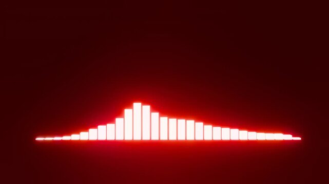 glowing music equalizer bars animation 4k, neon light audio visualizer pulsing and dancing, bright glowing sound wave frequency spectrum. dynamic neon beat overlay, alpha channel seamless loop.