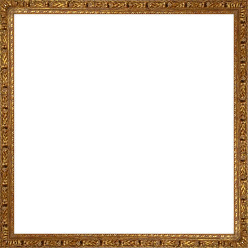 Antique golden frame without background