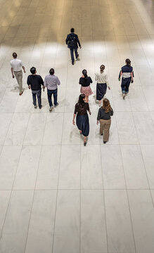 A top view of a group of people