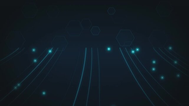 Neon Circuit Wave Cyber Grid Seamless Motion Graphic