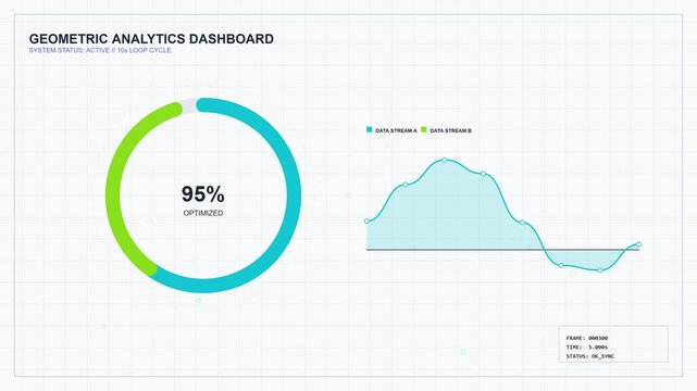 Digital Interactive Geometric Analysis Dashboard Motion Graphics
