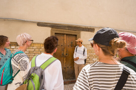 Tour Guide Shares History Of Ancient Door in Bukhara