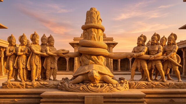 Mythological Stone Carving Inspired by Ujjain Style