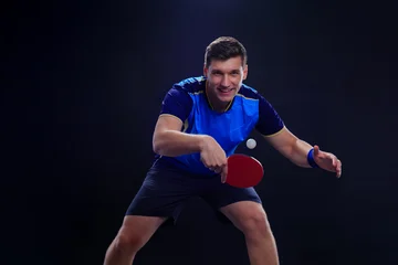 Table tennis player. Ping pong player in action © Mike Orlov