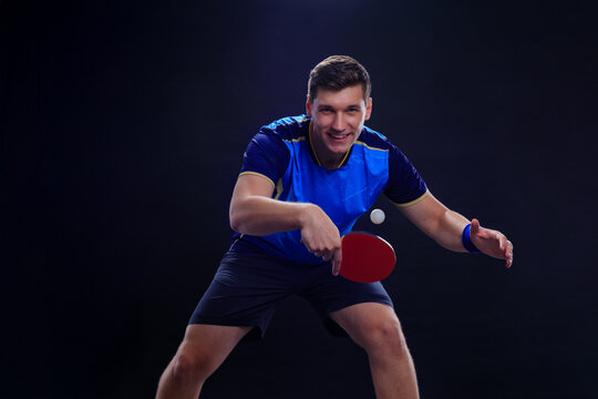 Table tennis player. Ping pong player in action