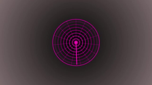 Radar Screen Futuristic Digital HUD Sonar Scanner Navigation Animation
