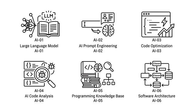 AI and Software Engineering Icon Set